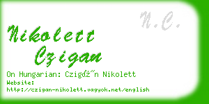 nikolett czigan business card